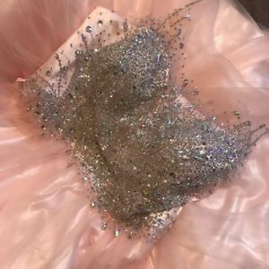 A Line Pink Tulle Prom/Sweet 16 Dress